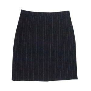 Vintage 90s Monica Bianco Black Pinstripe Wool Pencil Skirt 4